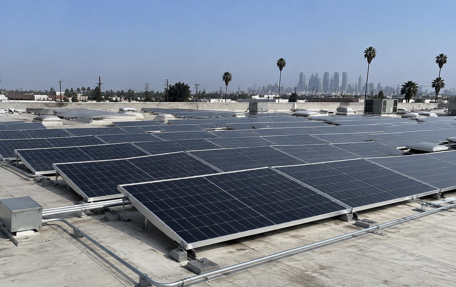 Commercial solar installation, Los Angeles, CA
