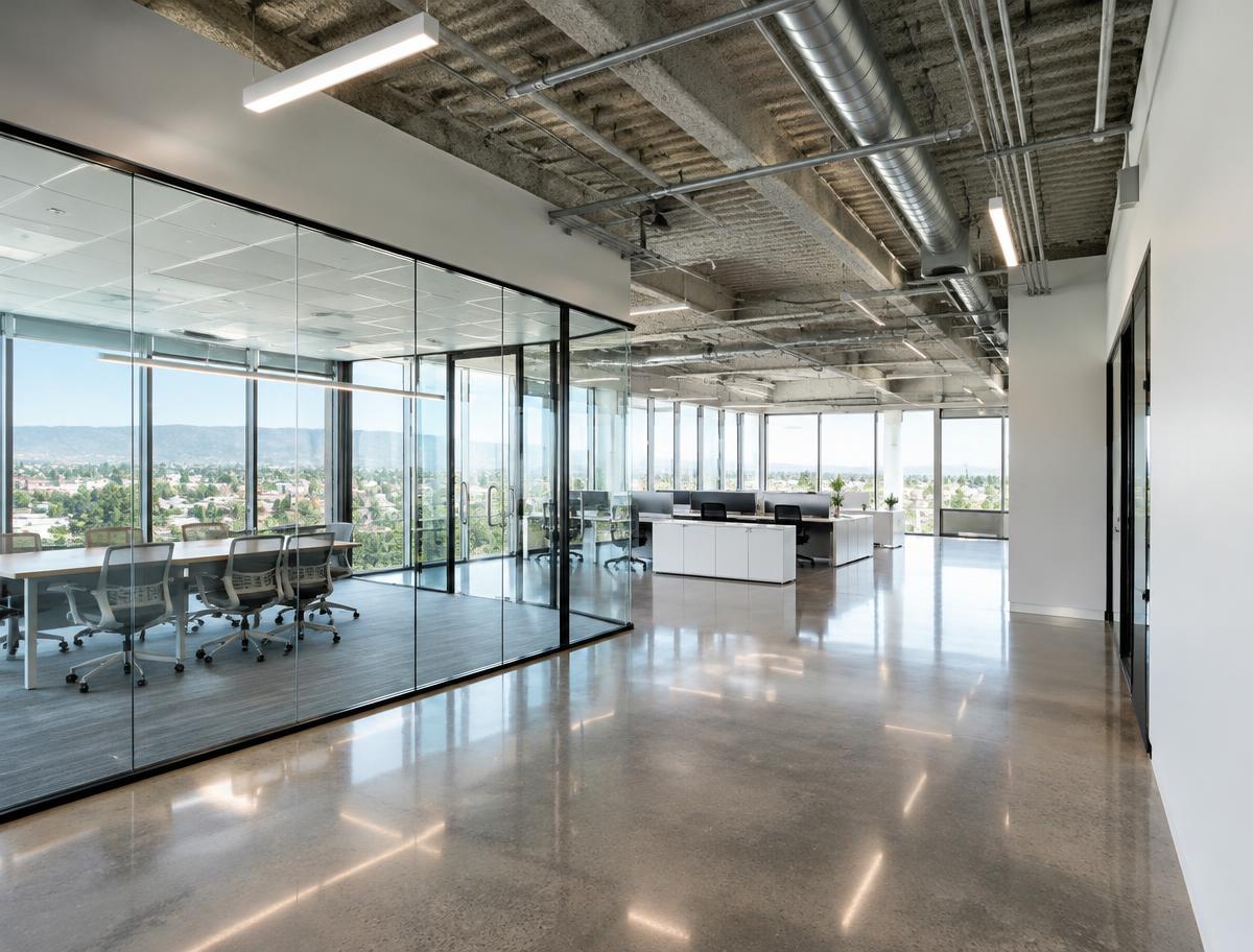 Finished commercial office interior